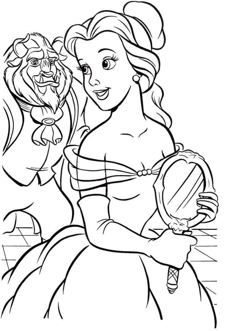 Desenhos de A Bela e a Fera para colorir - Pop Lembrancinhas