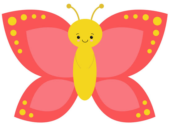 Desenho colorido de borboleta