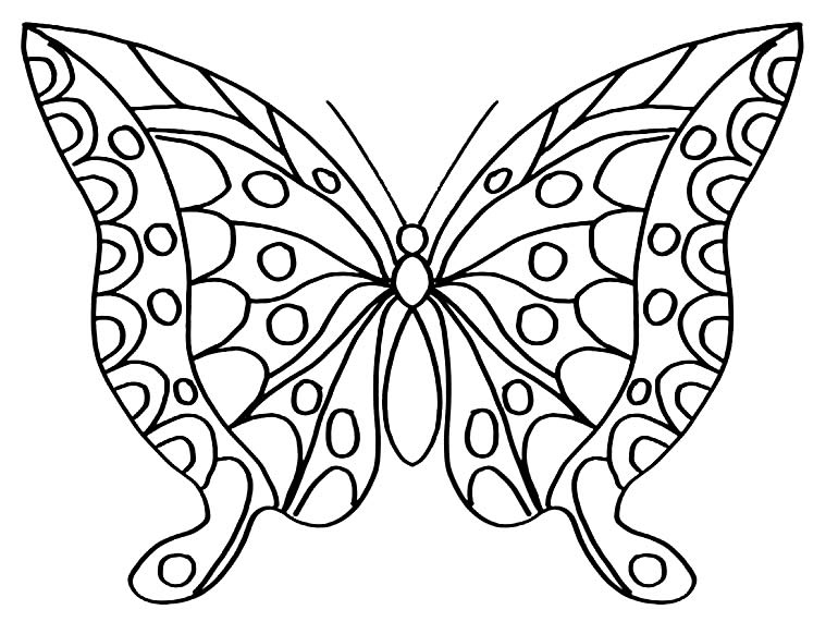 Desenho de borboleta para pintar