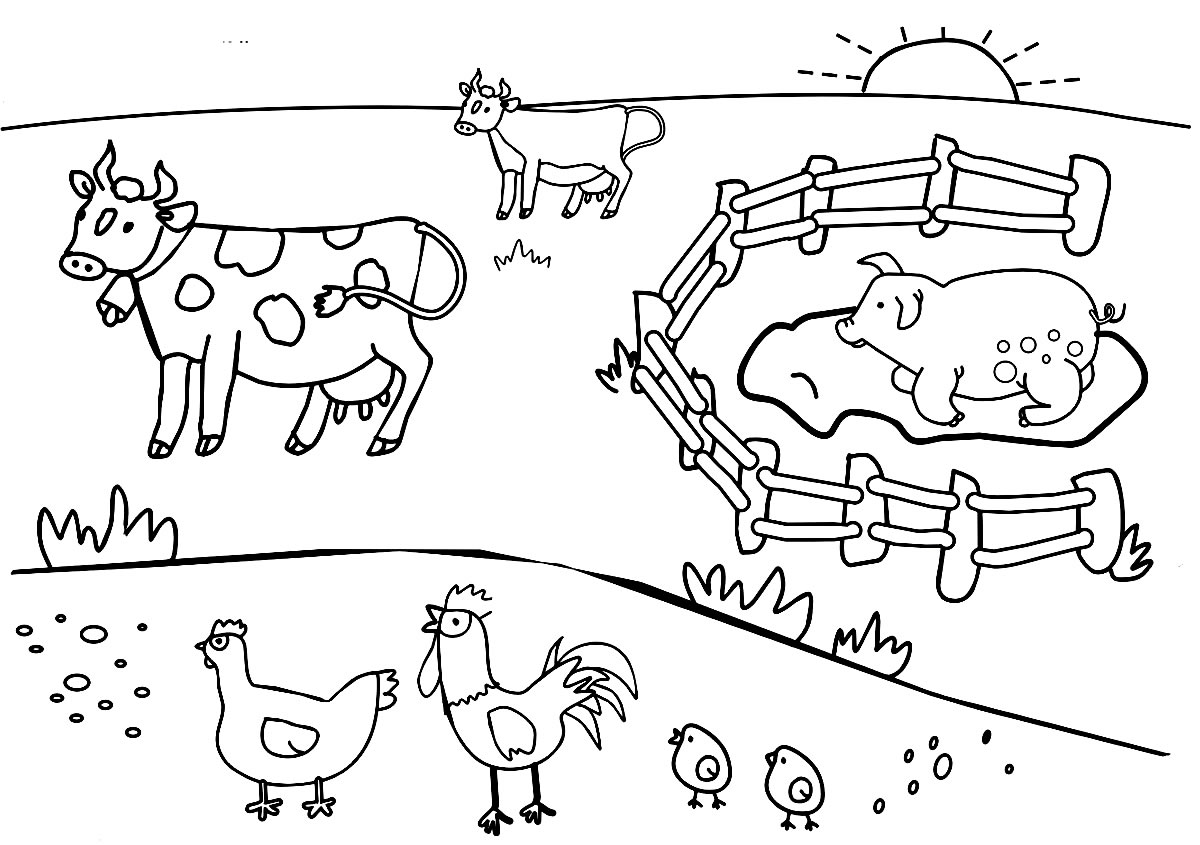 Desenhos de bichos da fazenda