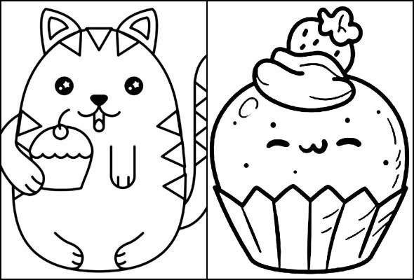 Desenhos de Kawaii para imprimir e colorir - Pop Lembrancinhas