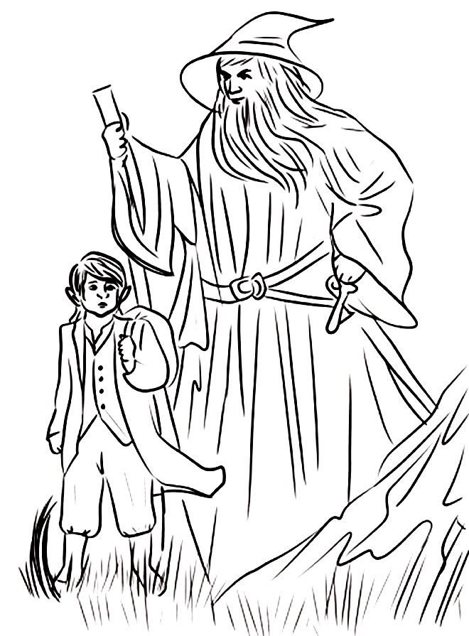 Desenho de Gandalf