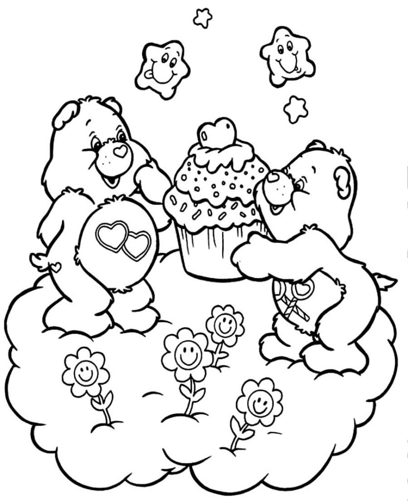 Desenhos dos Ursinhos Carinhosos para colorir - Pop Lembrancinhas