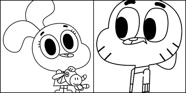 Desenhos do Incrível Mundo de Gumball para colorir