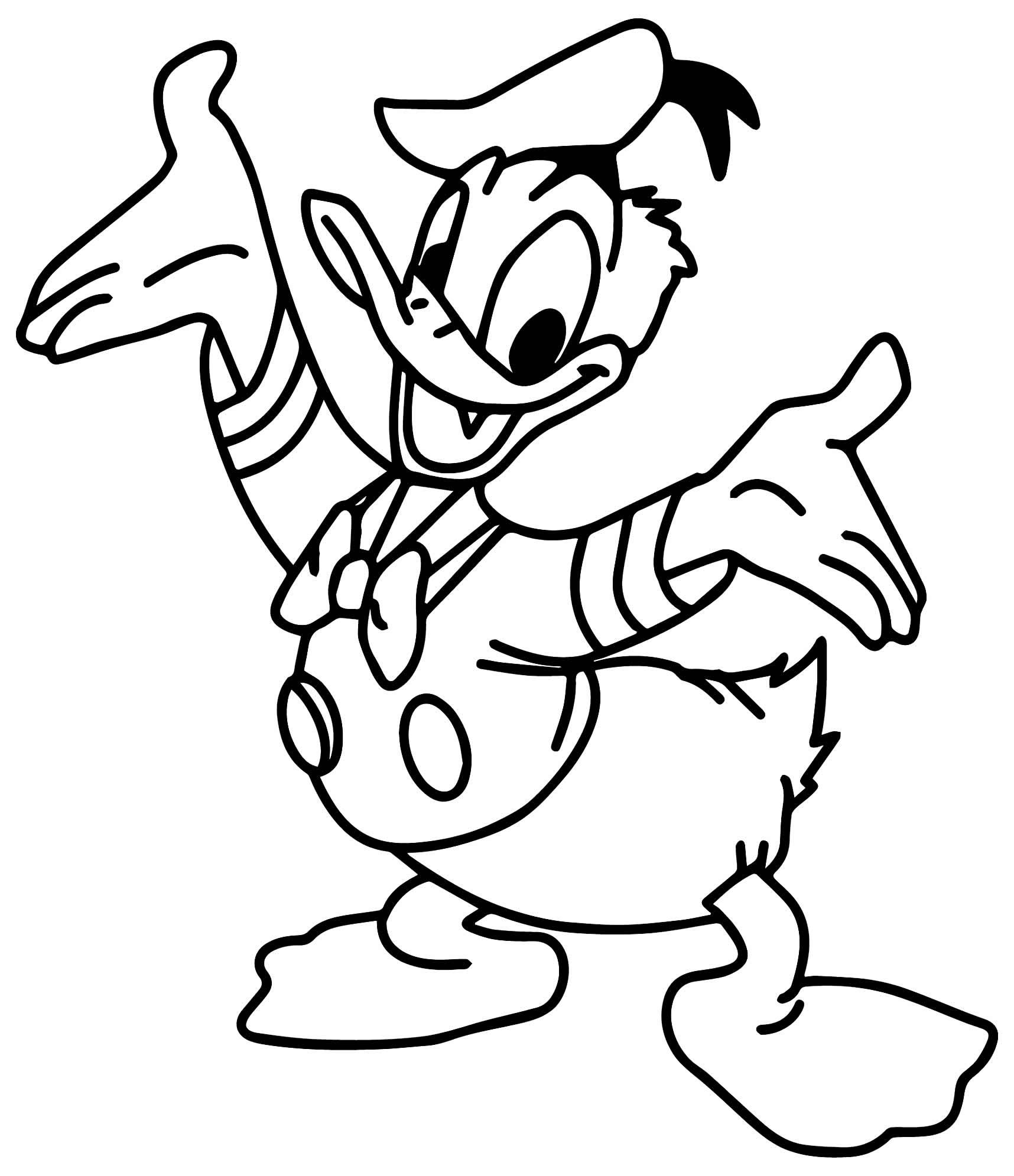 Desenhos do Pato Donald para colorir - Bora Colorir