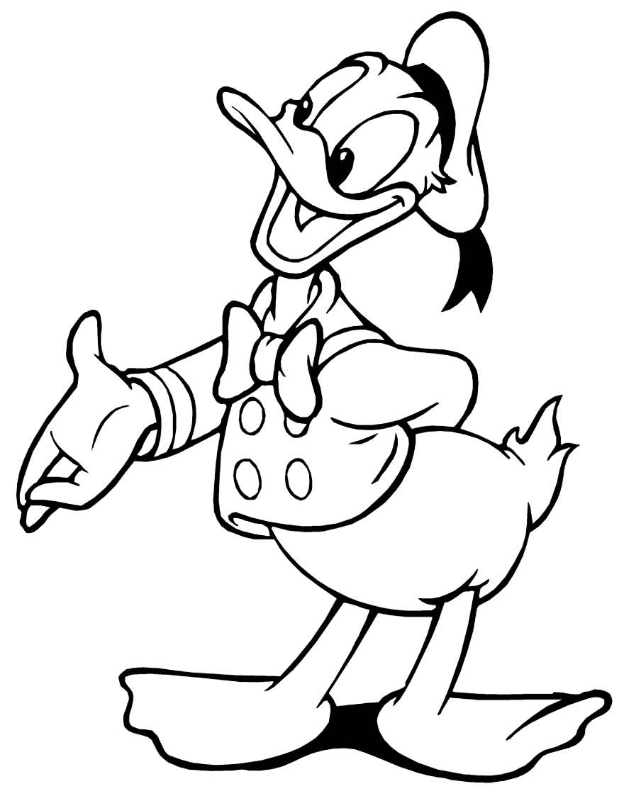 Desenho do Pato Donald para colorir
