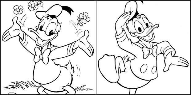 Desenhos do Pato Donald para colorir