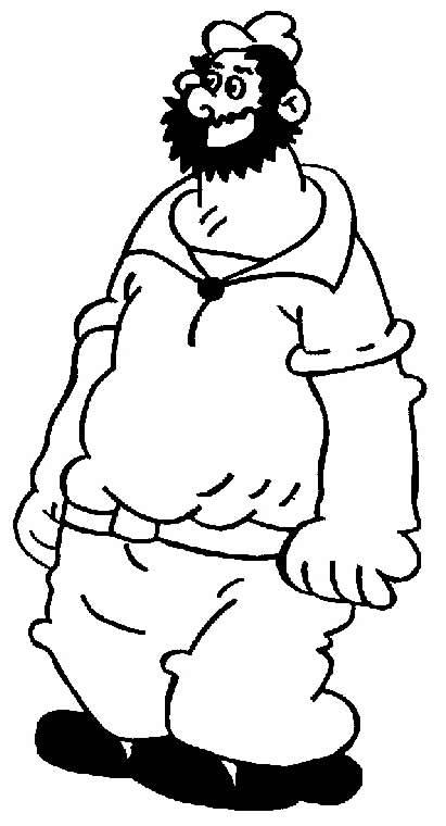 Desenho de Popeye para pintar