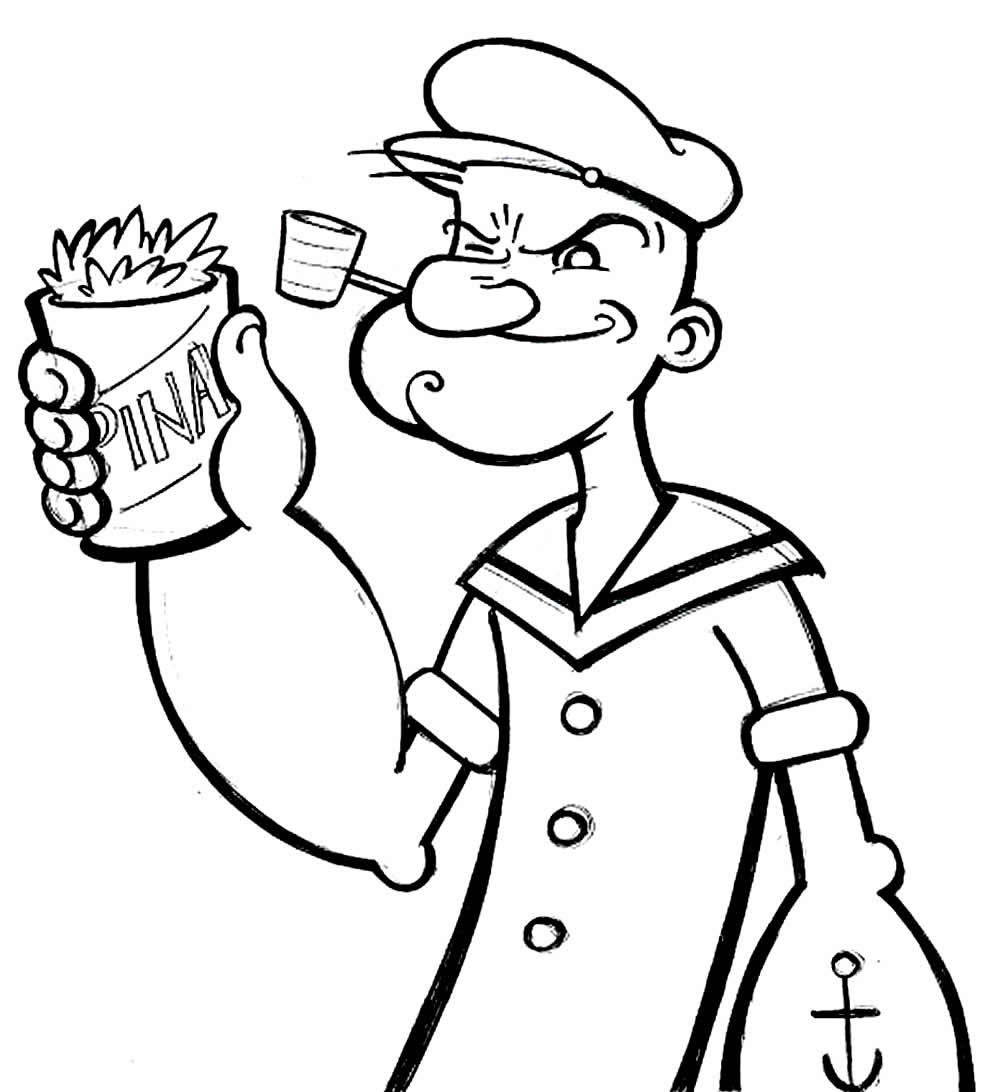 Imagem de Popeye para colorir