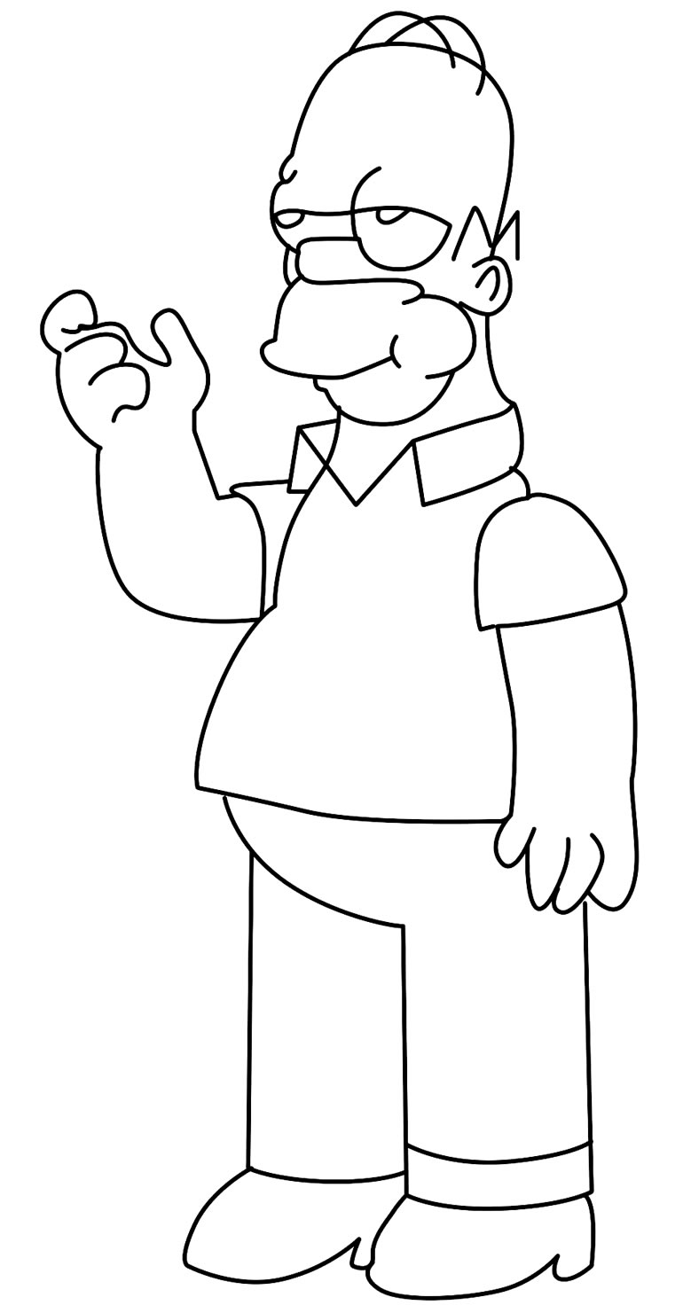 Desenho para colorir dos Simpsons