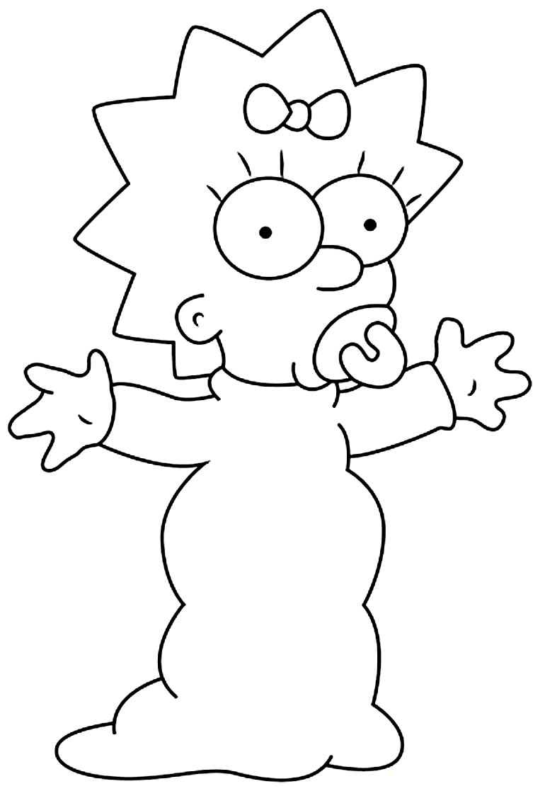 Imagem para colorir dos Simpsons