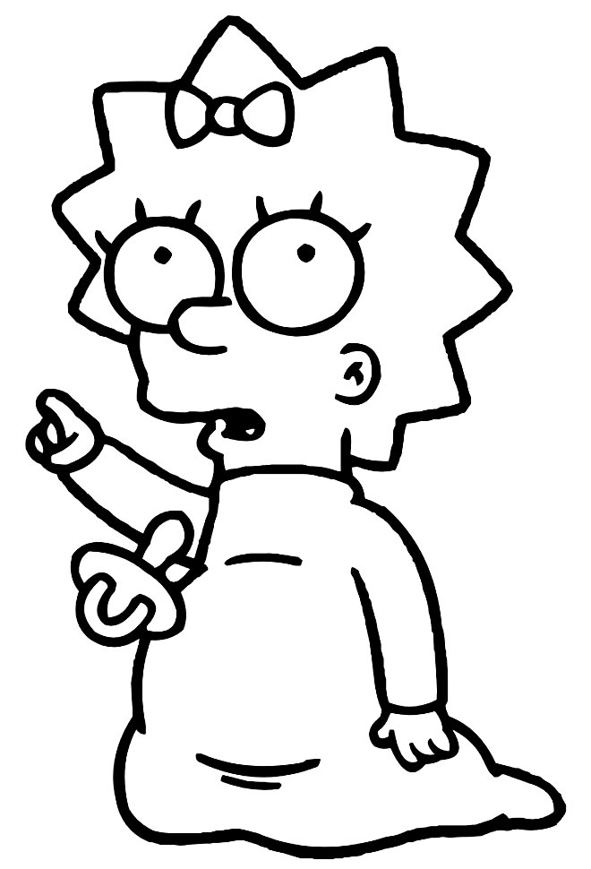 Imagem para pintar dos Simpsons