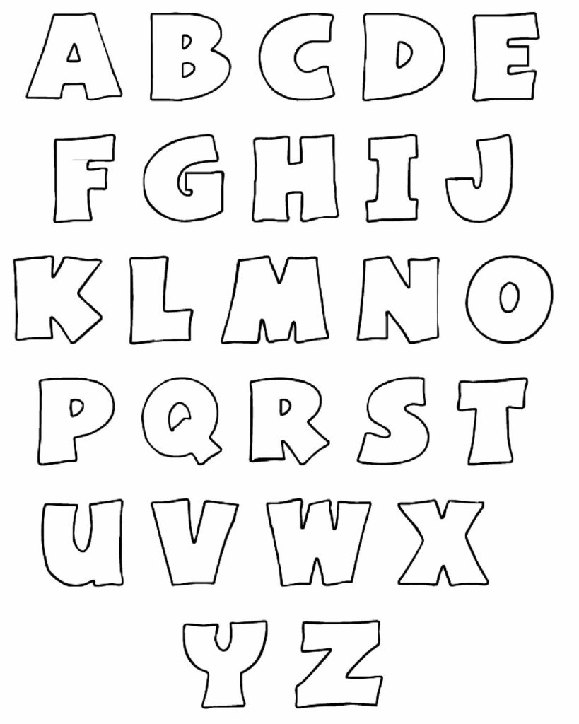 Moldes de letras do alfabeto para imprimir - Pop Lembrancinhas