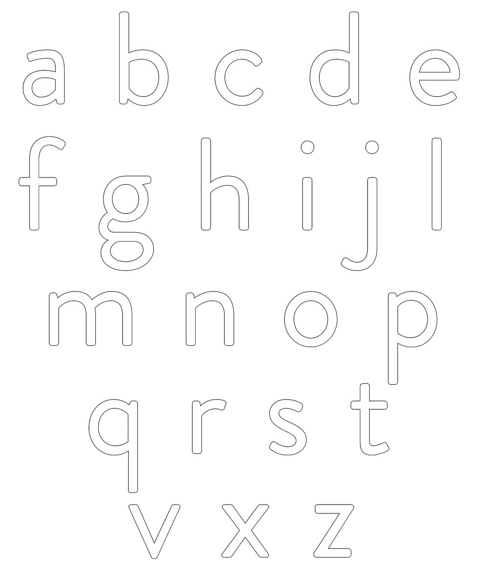 Moldes de letras simples
