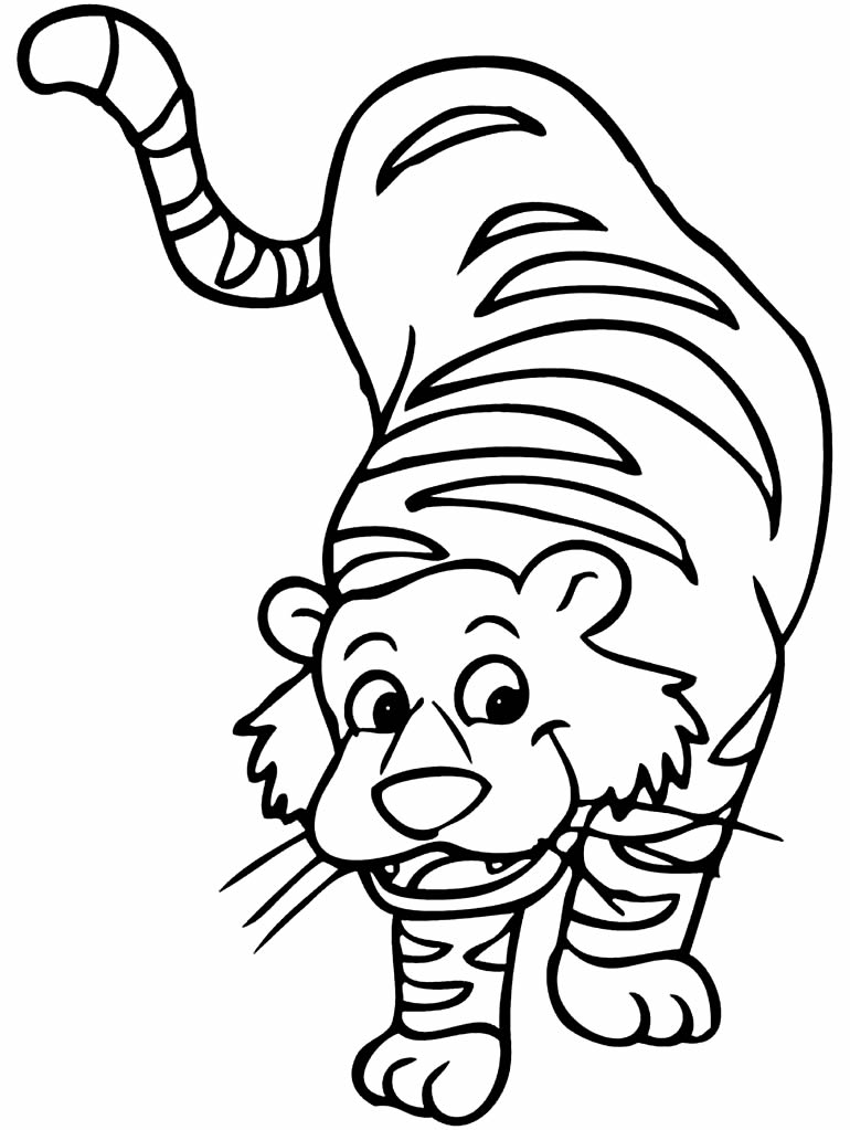 Desenho de tigre para pintar