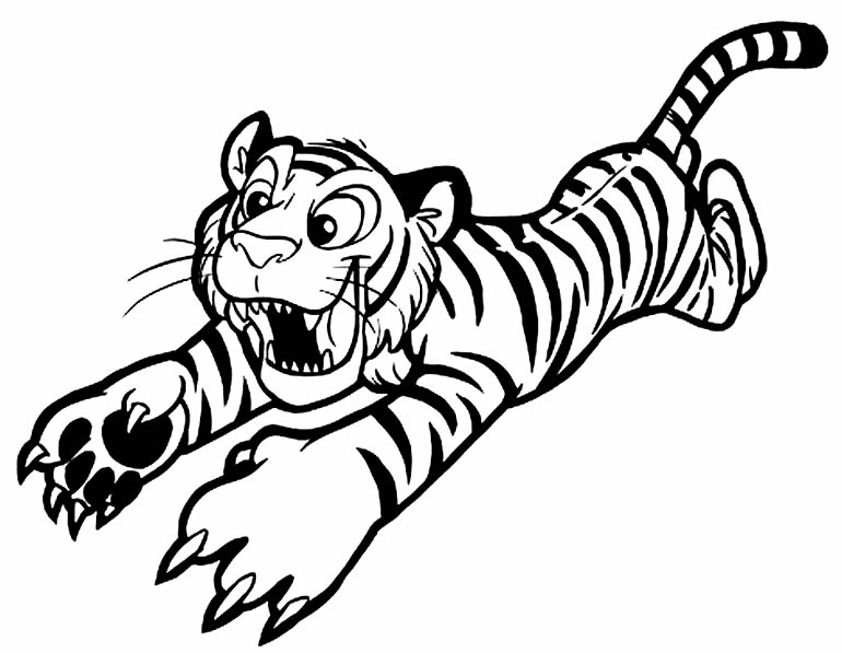 Desenho de tigre para colorir