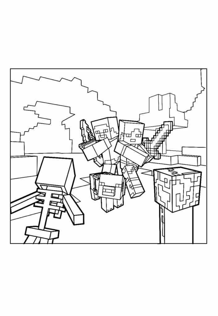 Desenho para colorir de Minecraft