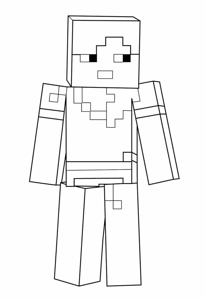 Desenho de Minecraft para colorir