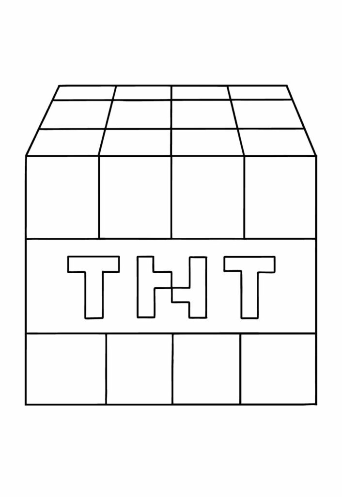 Desenho de Minecraft para pintar
