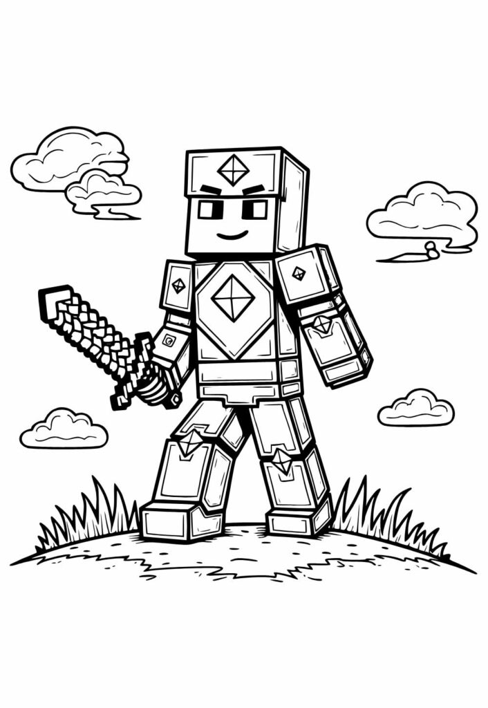 Desenho para colorir - Minecraft