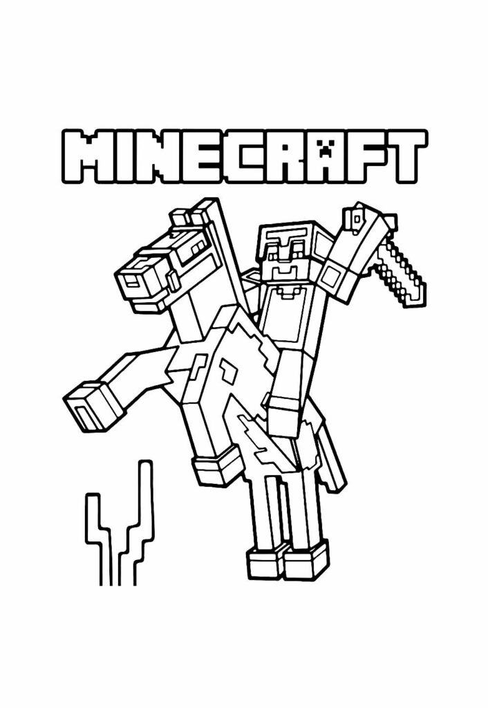 Desenho de Minecraft para colorir