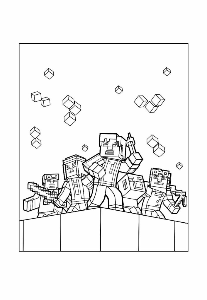 Desenho de Minecraft para colorir
