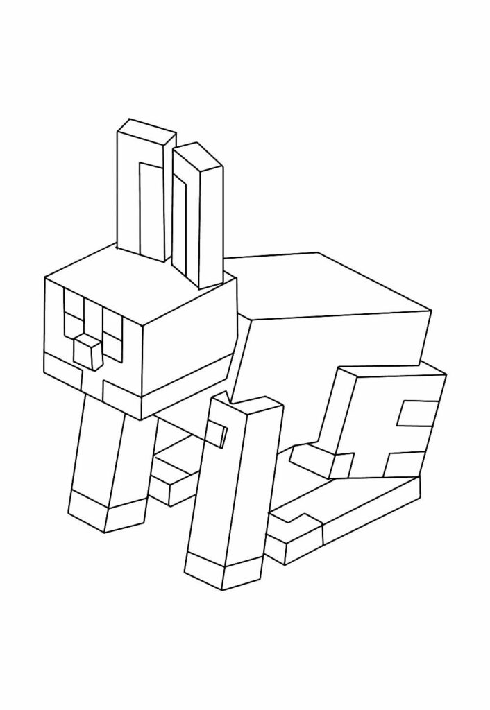 Desenho de Minecraft - Coelho