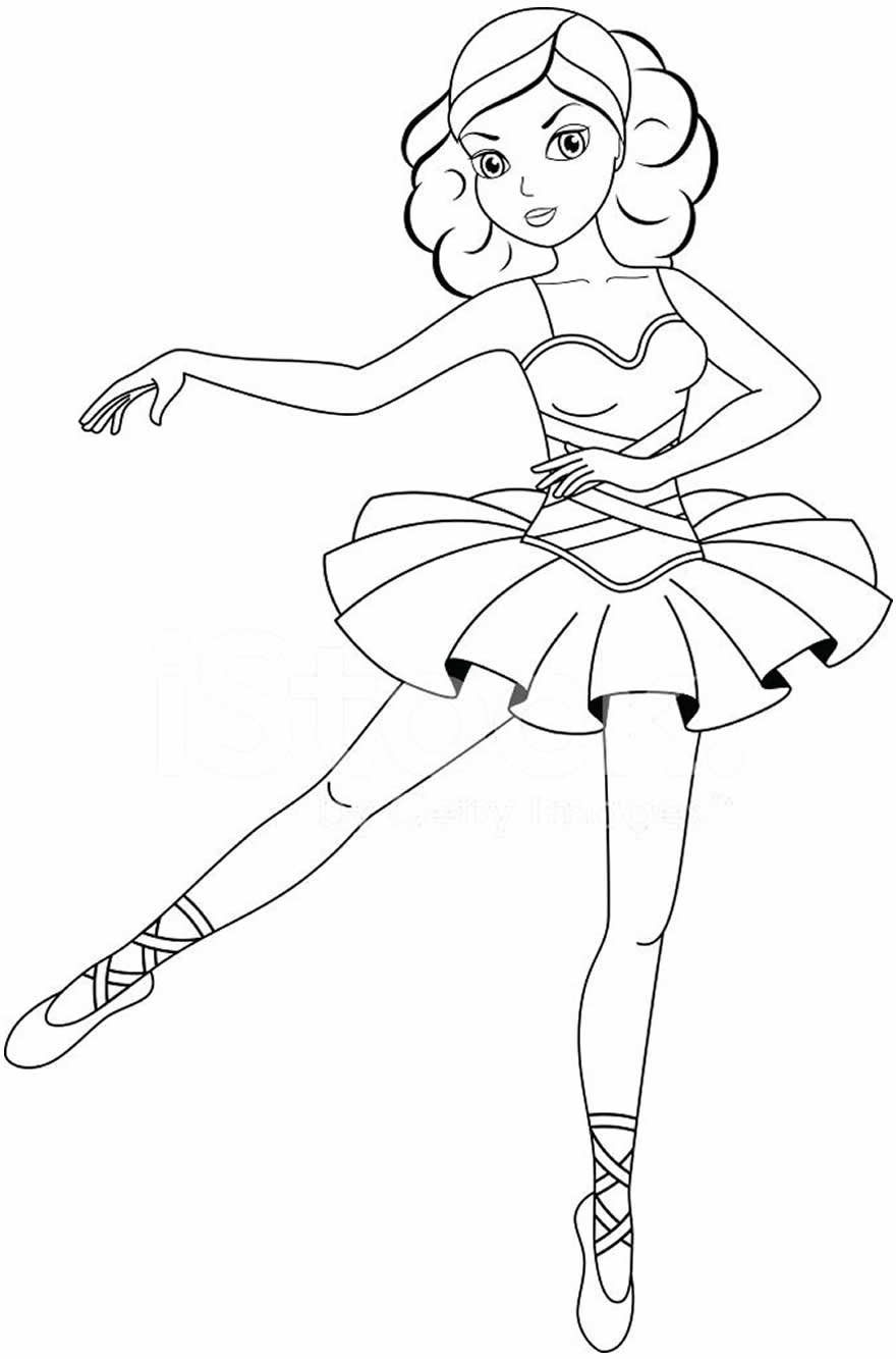 Desenho de bailarina para colorir