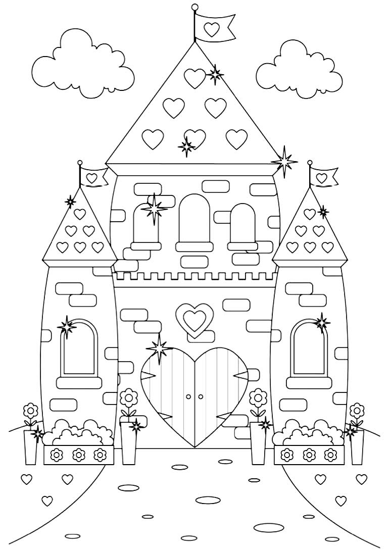 Imagem de castelo para colorir