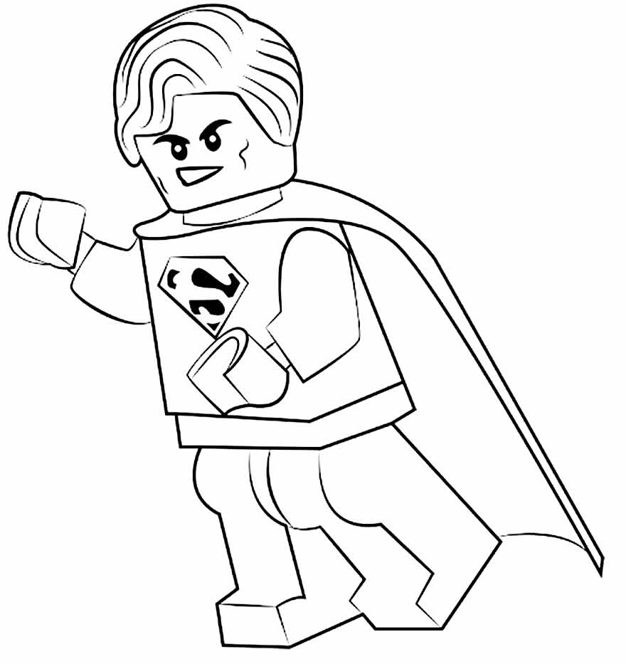 Imagem do Lego Super Homem para pintar