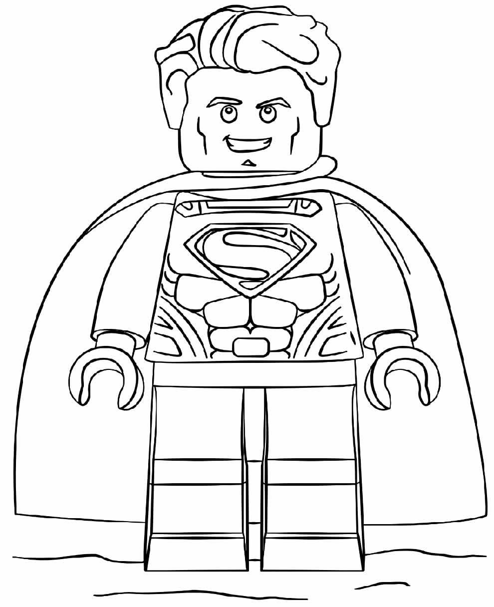 Imagem do Lego Super Homem para pintar