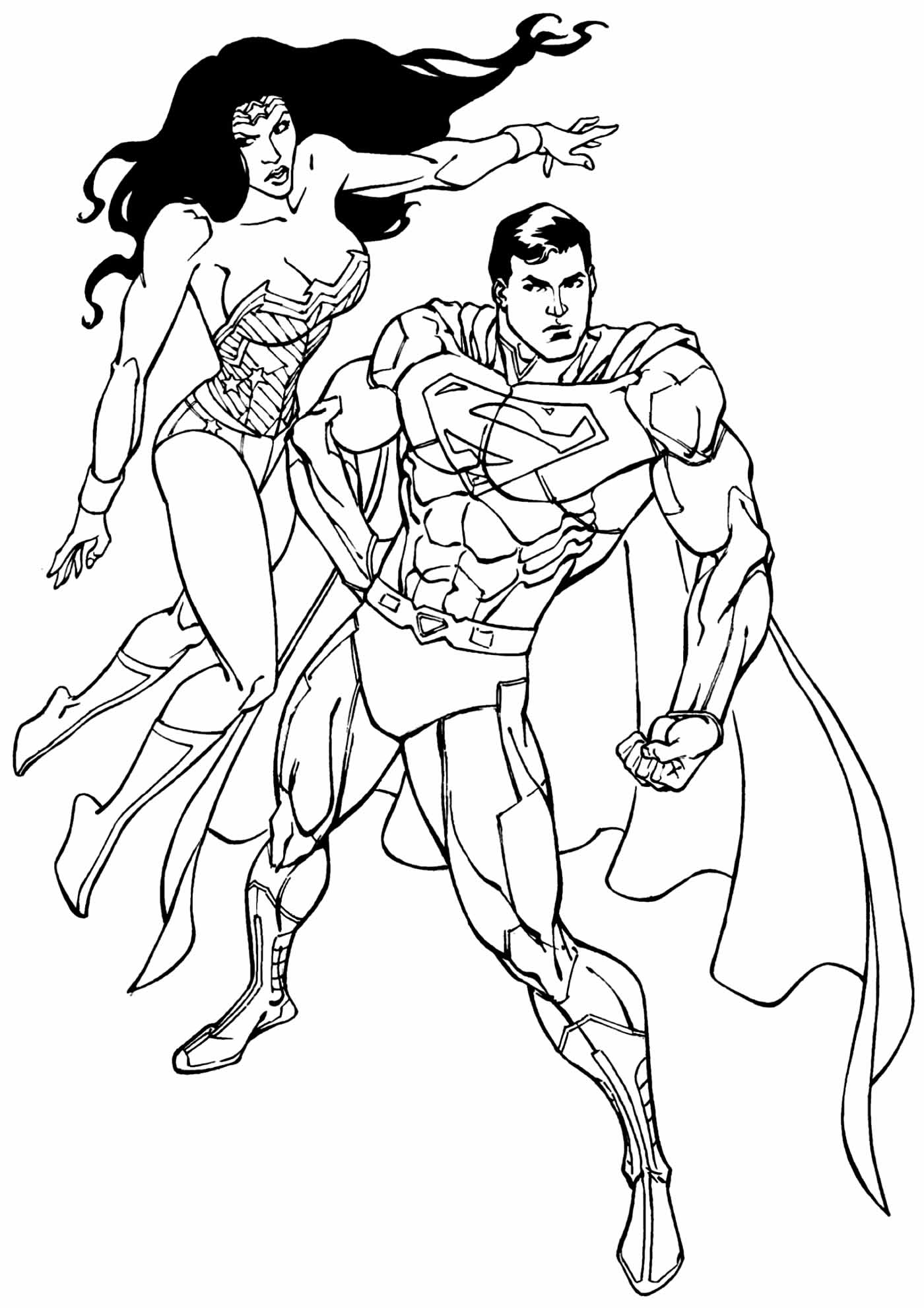 Desenho do Super Homem para pintar