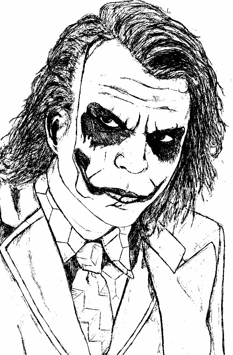 Imagem do Coringa para colorir