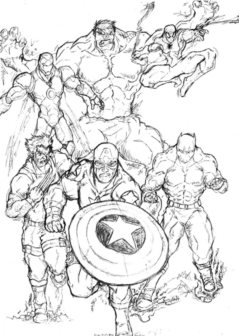 100+ desenhos dos Vingadores para colorir - Pop Lembrancinhas