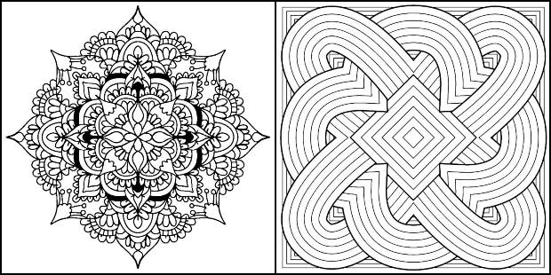 Desenhos geométricos para imprimir e colorir