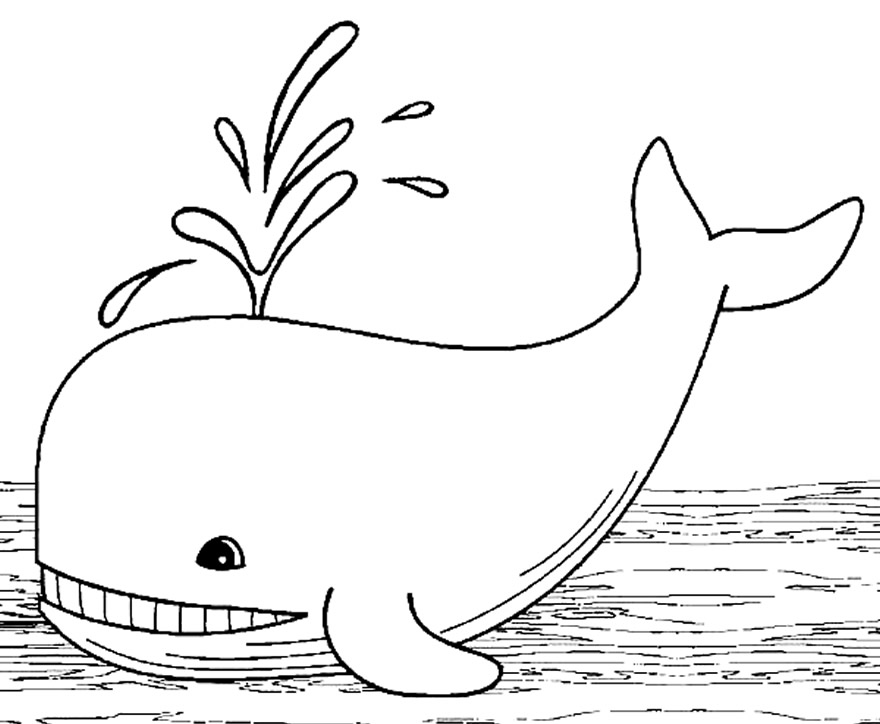 Imagem de baleia para pintar