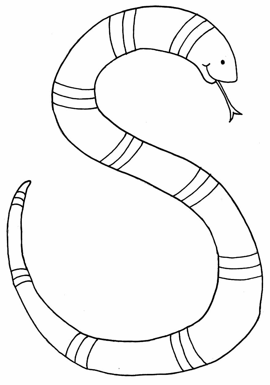 Desenhos para colorir de cobra