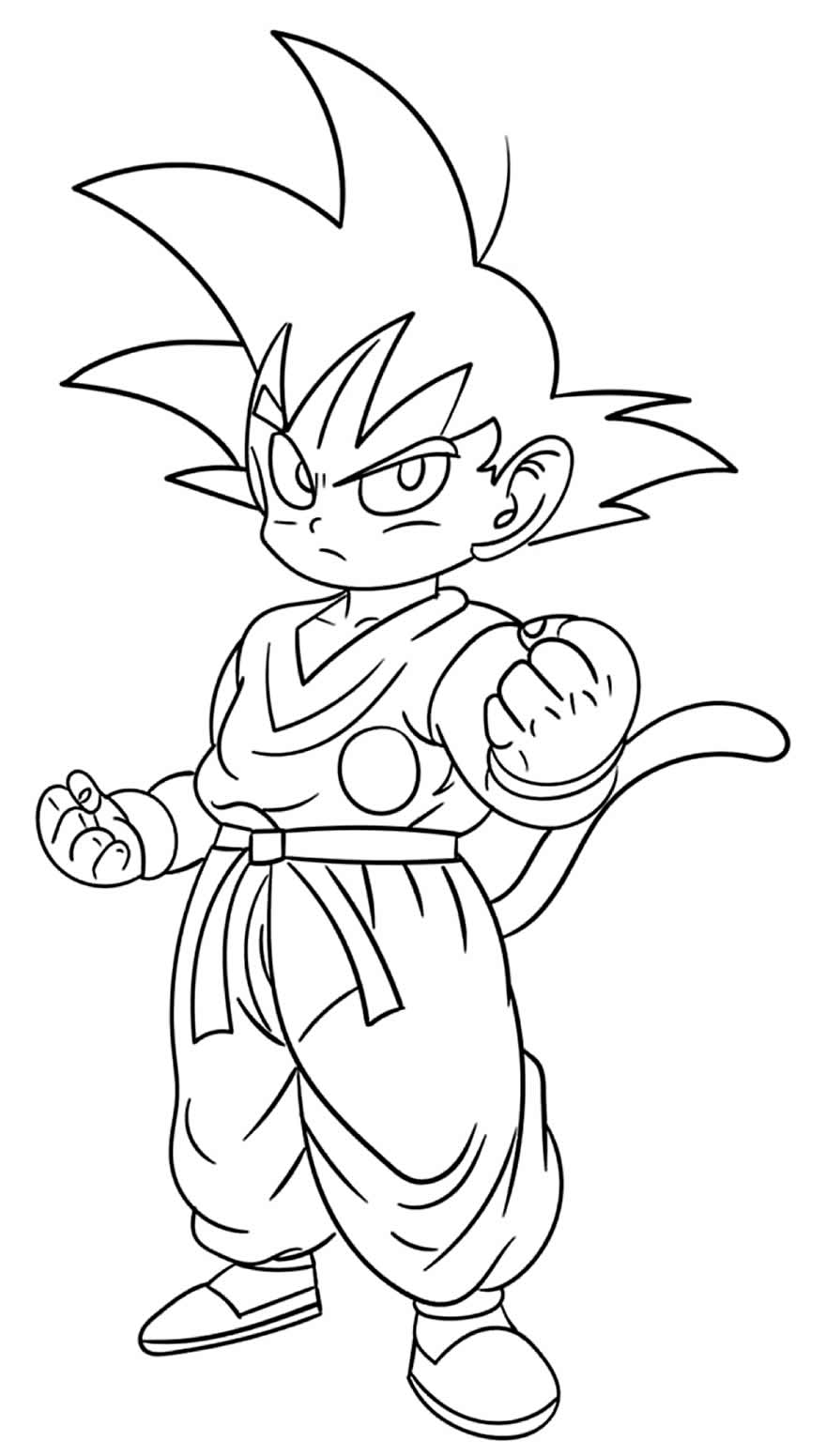 Desenho para pintar de Dragon Ball Z