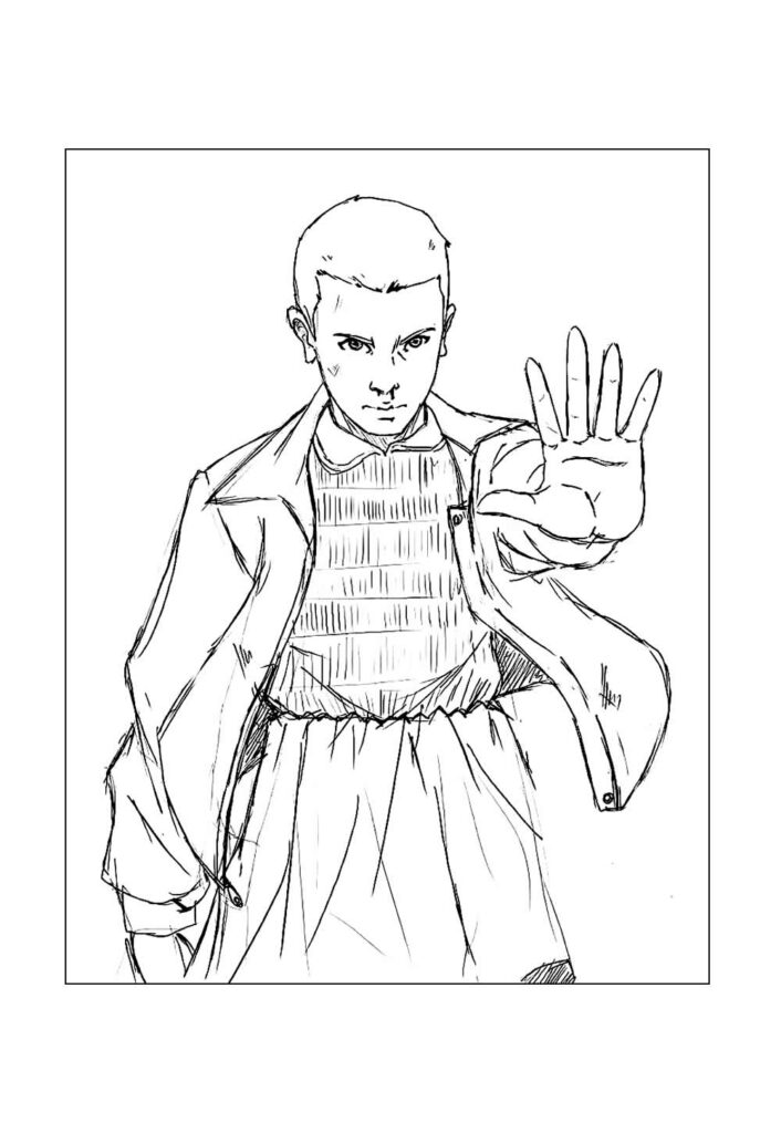 Desenho de Stranger Things para colorir