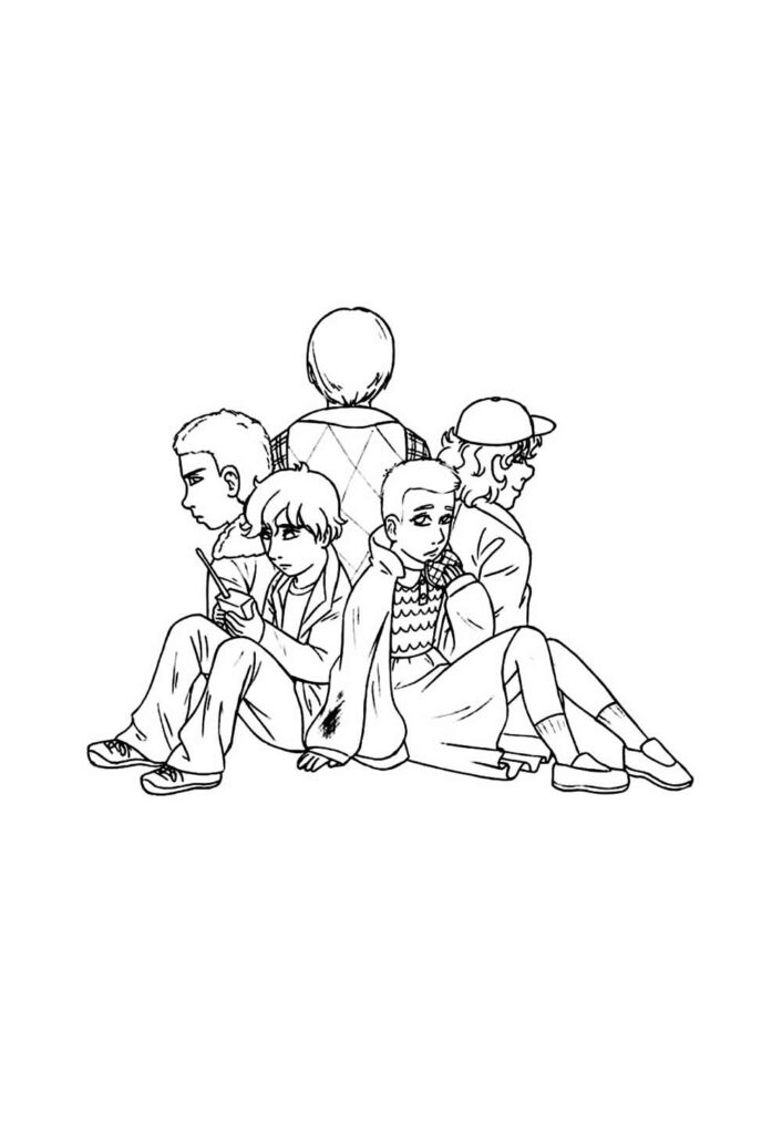 Desenho de Stranger Things para colorir