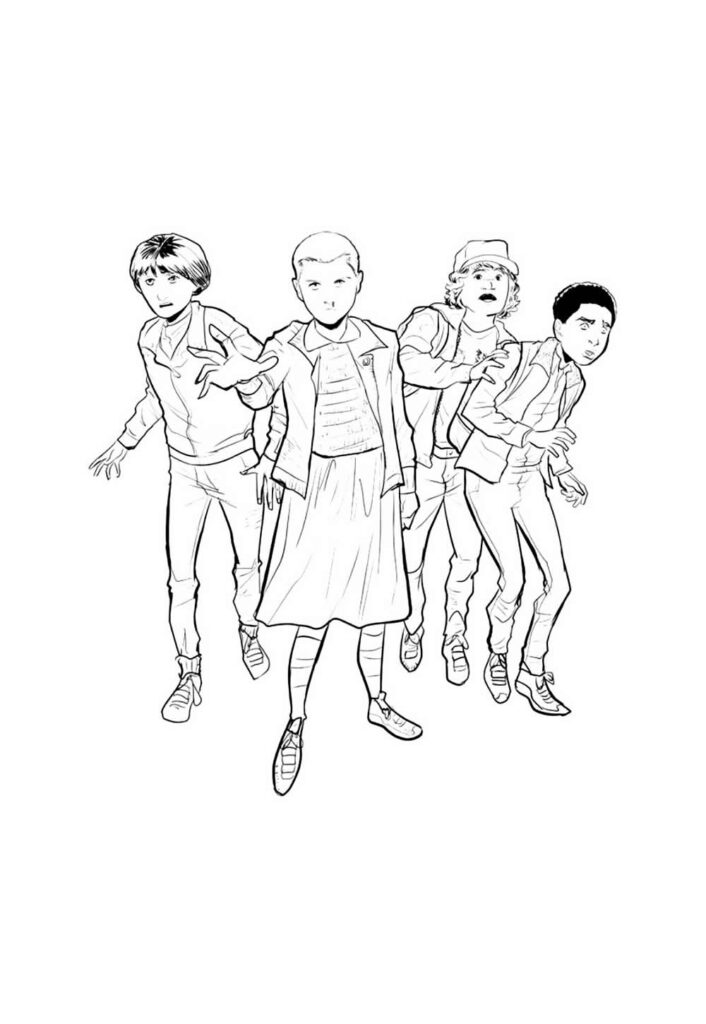 Desenho de Stranger Things para colorir