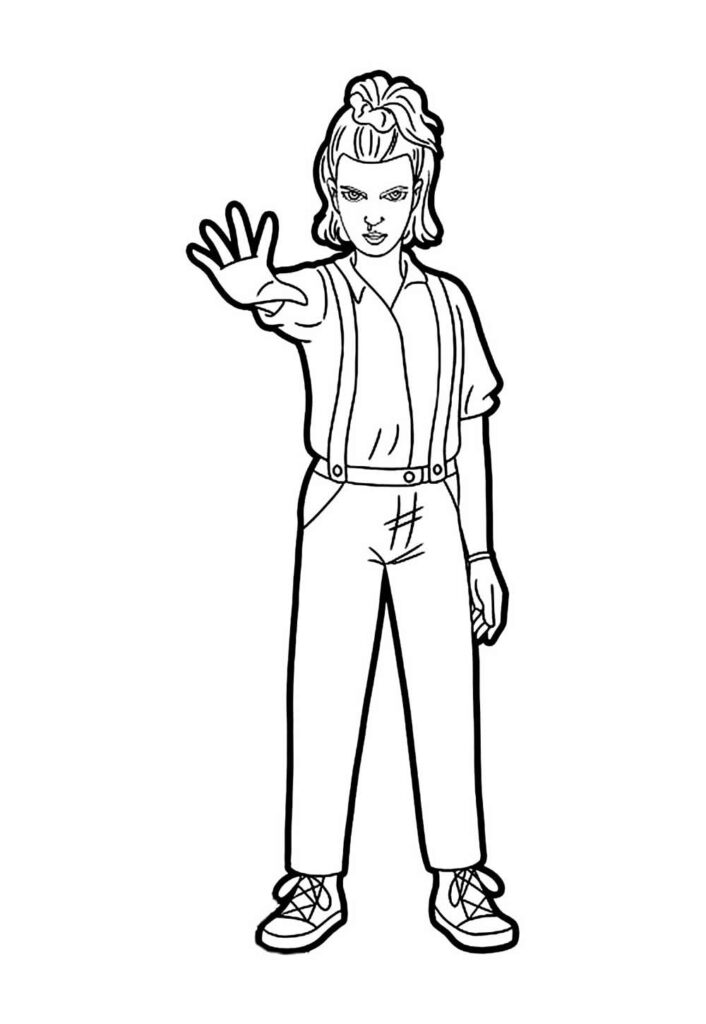 Desenho de Stranger Things para colorir