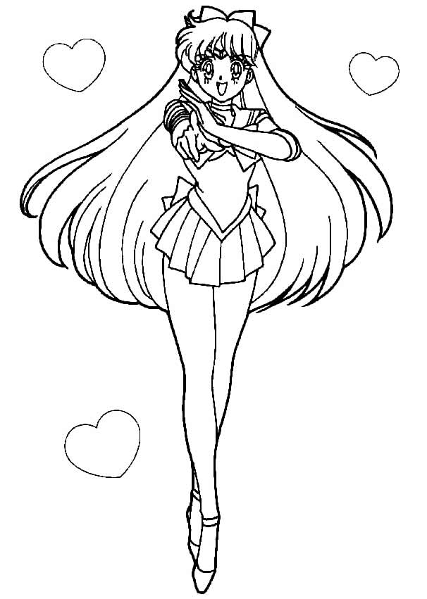 Desenho de Sailor Moon para pintar