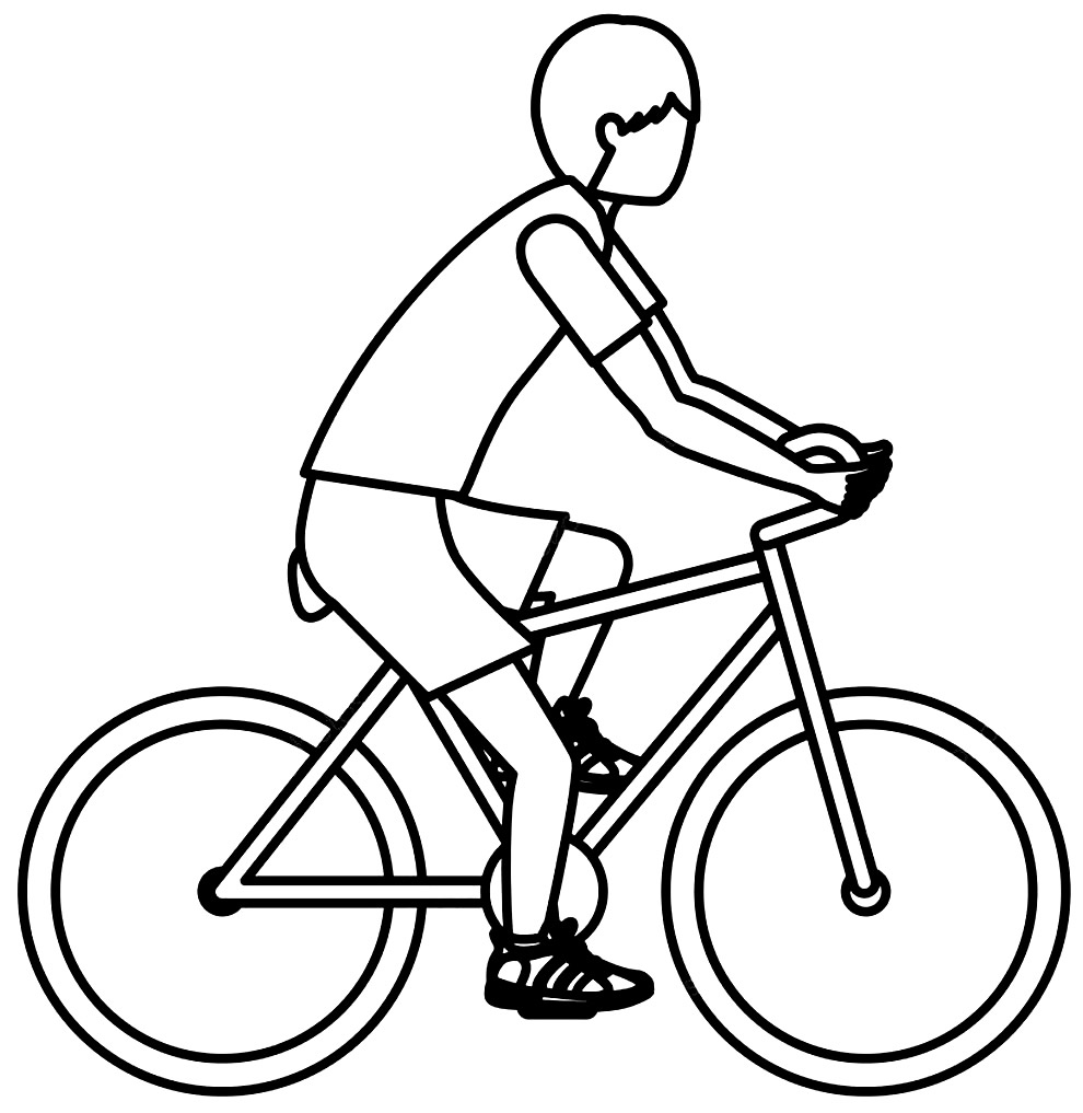 Desenho de bicicleta para colorir