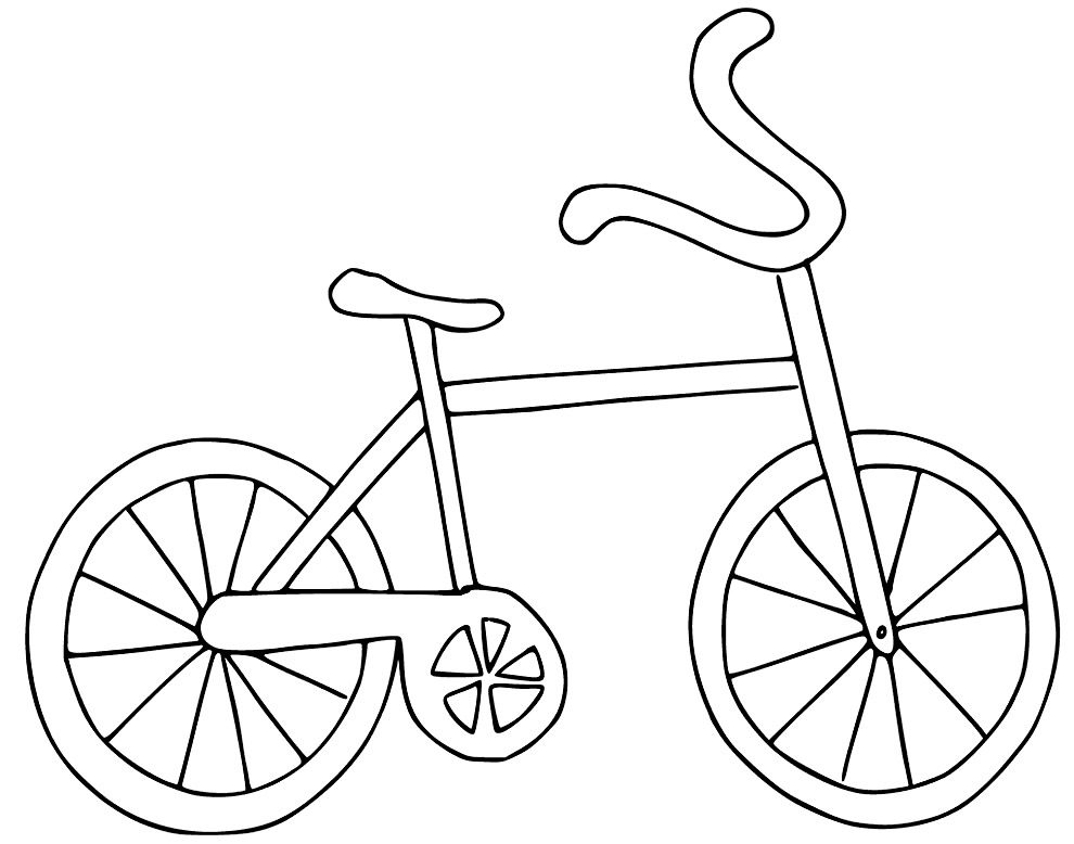 Imagem de bicicleta para colorir