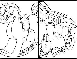 Desenhos de brinquedos para colorir