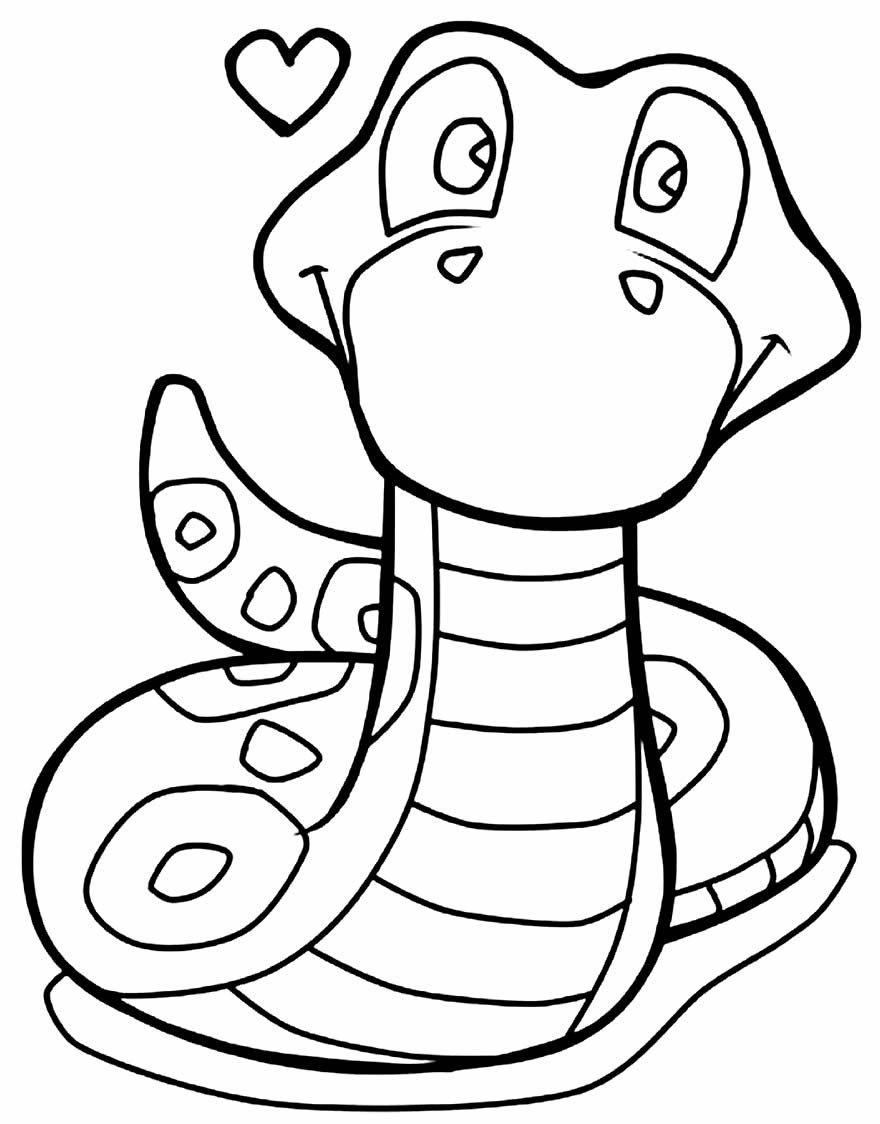 Cobra dos desenhos animados para colorir crianças