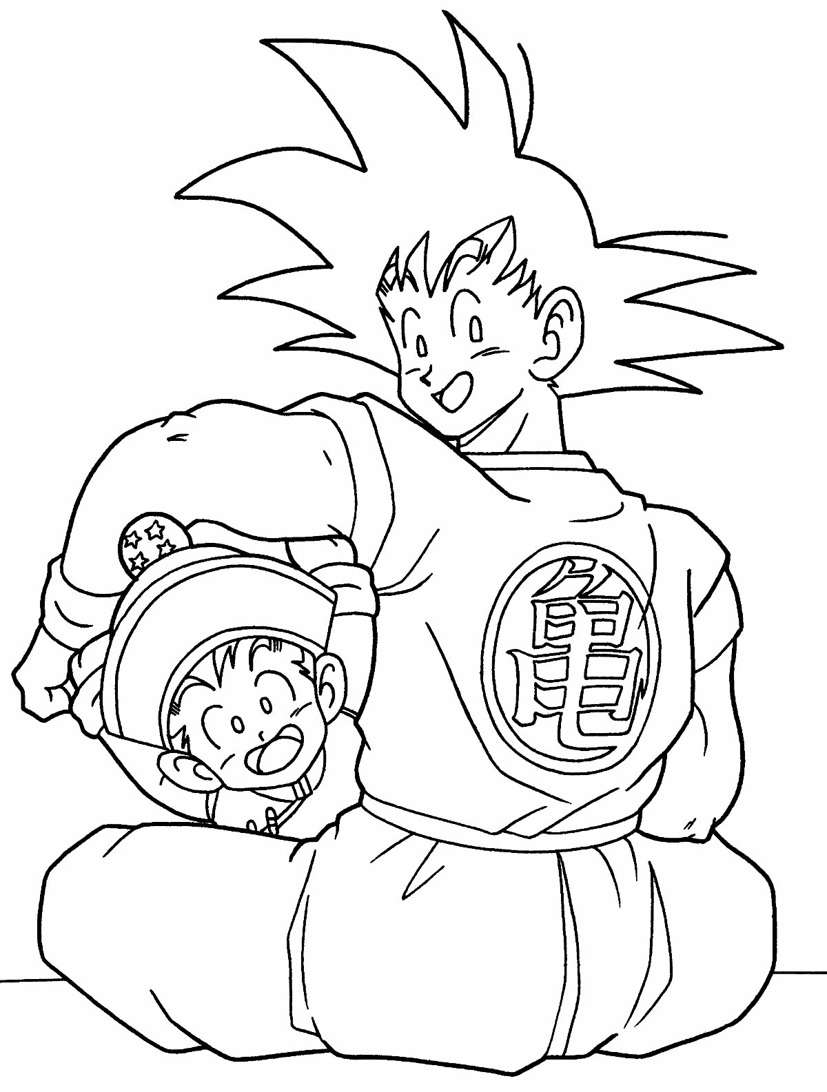 Desenhos fáceis para colorir Dragon Ball Z 39