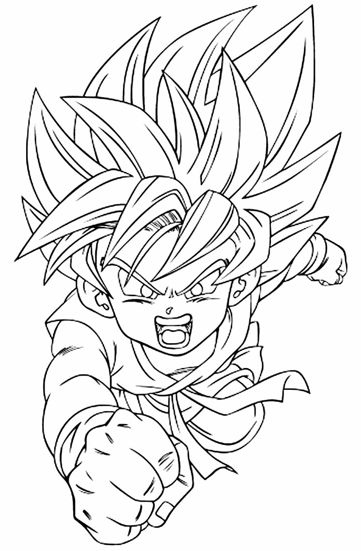 Desenho de Dragon Ball Z para pintar