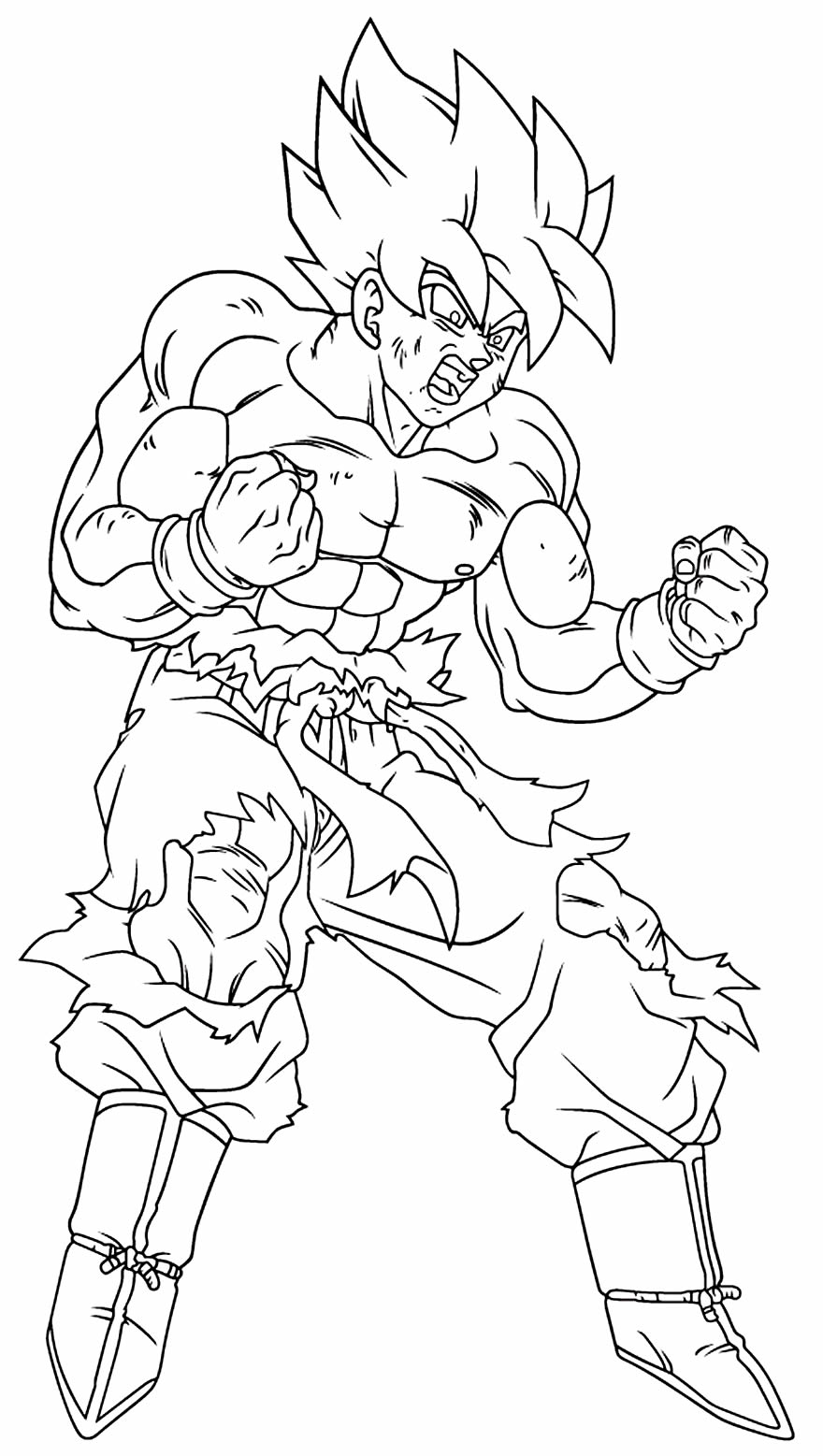 50 Desenhos do Goku para Colorir (Anime Dragon Ball Z)